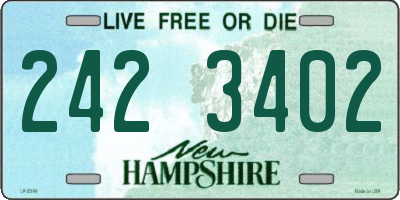 NH license plate 2423402