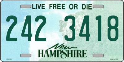 NH license plate 2423418