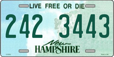 NH license plate 2423443