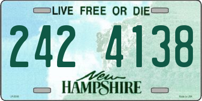 NH license plate 2424138