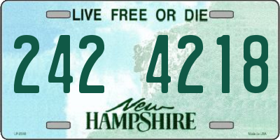 NH license plate 2424218
