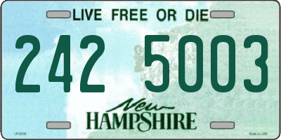 NH license plate 2425003