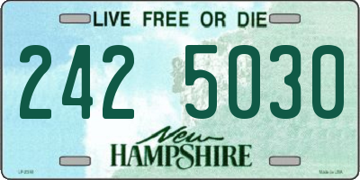 NH license plate 2425030