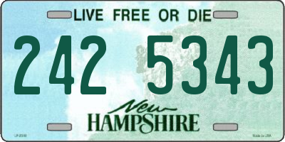 NH license plate 2425343