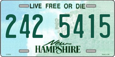 NH license plate 2425415