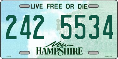 NH license plate 2425534