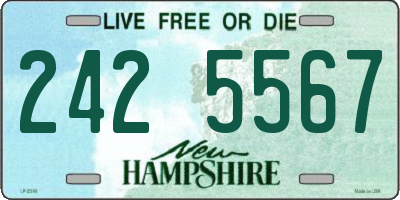 NH license plate 2425567