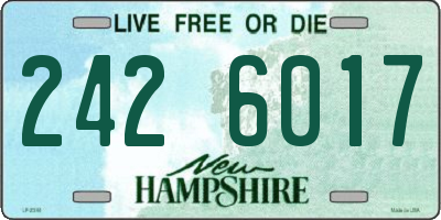 NH license plate 2426017