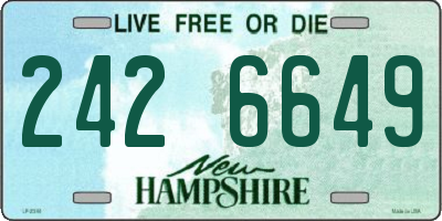 NH license plate 2426649