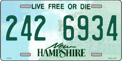 NH license plate 2426934