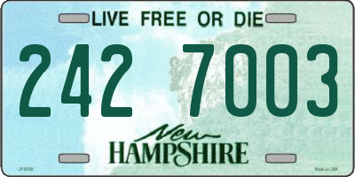 NH license plate 2427003