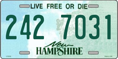 NH license plate 2427031