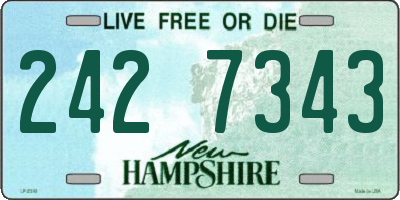 NH license plate 2427343