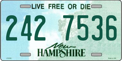 NH license plate 2427536