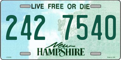 NH license plate 2427540