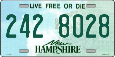 NH license plate 2428028