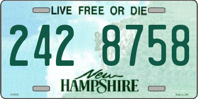 NH license plate 2428758