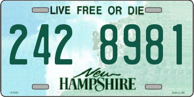 NH license plate 2428981