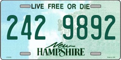 NH license plate 2429892