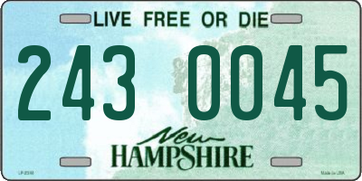 NH license plate 2430045