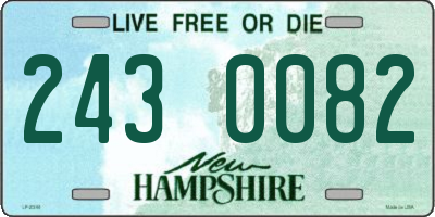 NH license plate 2430082