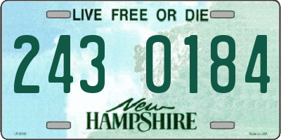NH license plate 2430184