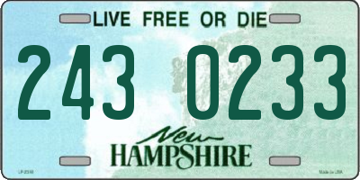 NH license plate 2430233