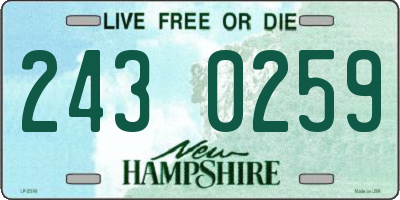 NH license plate 2430259