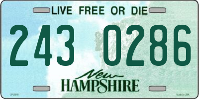NH license plate 2430286