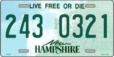 NH license plate 2430321