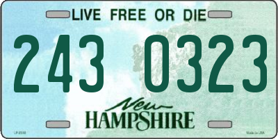 NH license plate 2430323