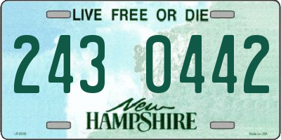 NH license plate 2430442