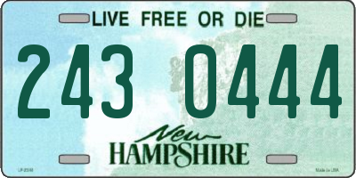 NH license plate 2430444