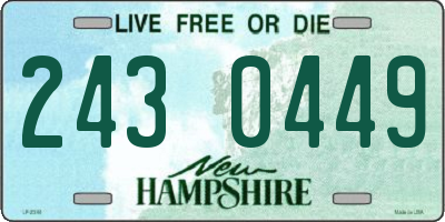 NH license plate 2430449
