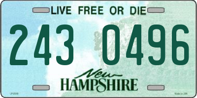 NH license plate 2430496