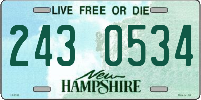 NH license plate 2430534