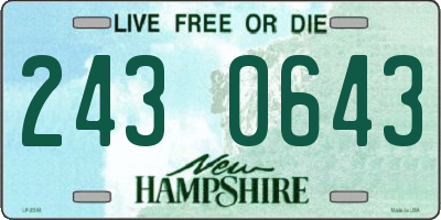 NH license plate 2430643