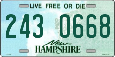 NH license plate 2430668