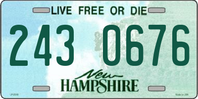 NH license plate 2430676