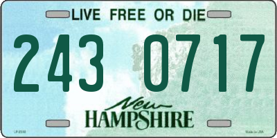 NH license plate 2430717