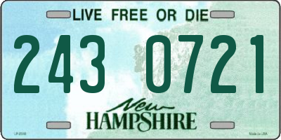NH license plate 2430721