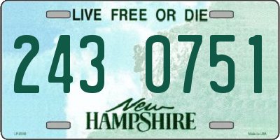 NH license plate 2430751