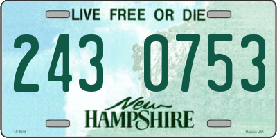 NH license plate 2430753