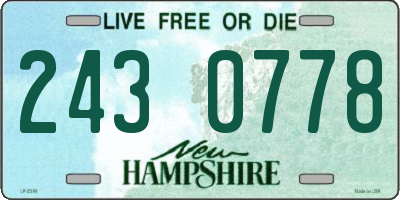 NH license plate 2430778