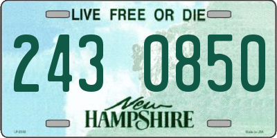 NH license plate 2430850