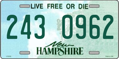 NH license plate 2430962