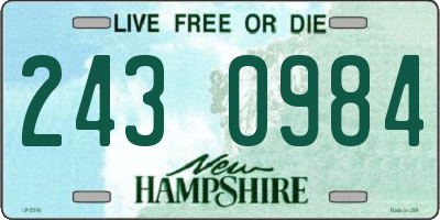 NH license plate 2430984