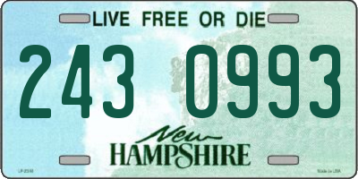 NH license plate 2430993