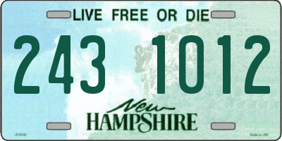 NH license plate 2431012