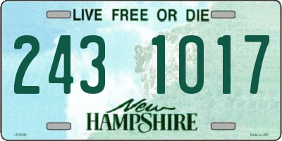 NH license plate 2431017